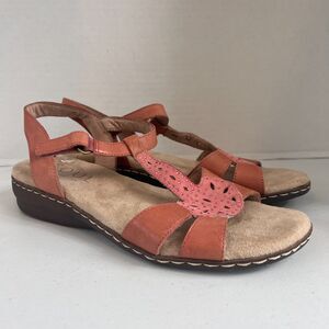 SOUL Naturalizer Women's Bliss Sandals Pink Leather Shoes Size 10 M